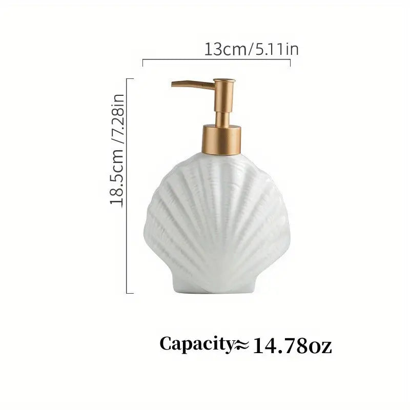 Starfish Soap Dispenser – Elegant Shell Design with Gold Pump