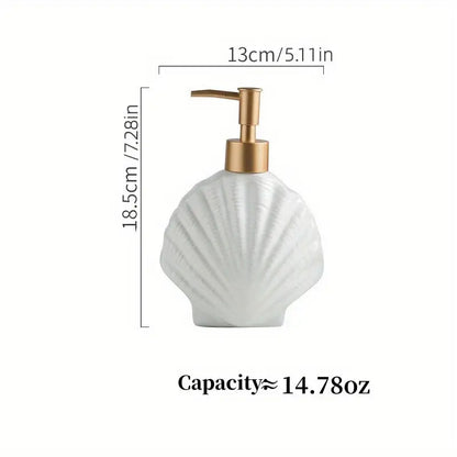 Starfish Soap Dispenser – Elegant Shell Design with Gold Pump