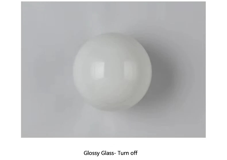 Ball Wall Light for Bedside | Milky White Round