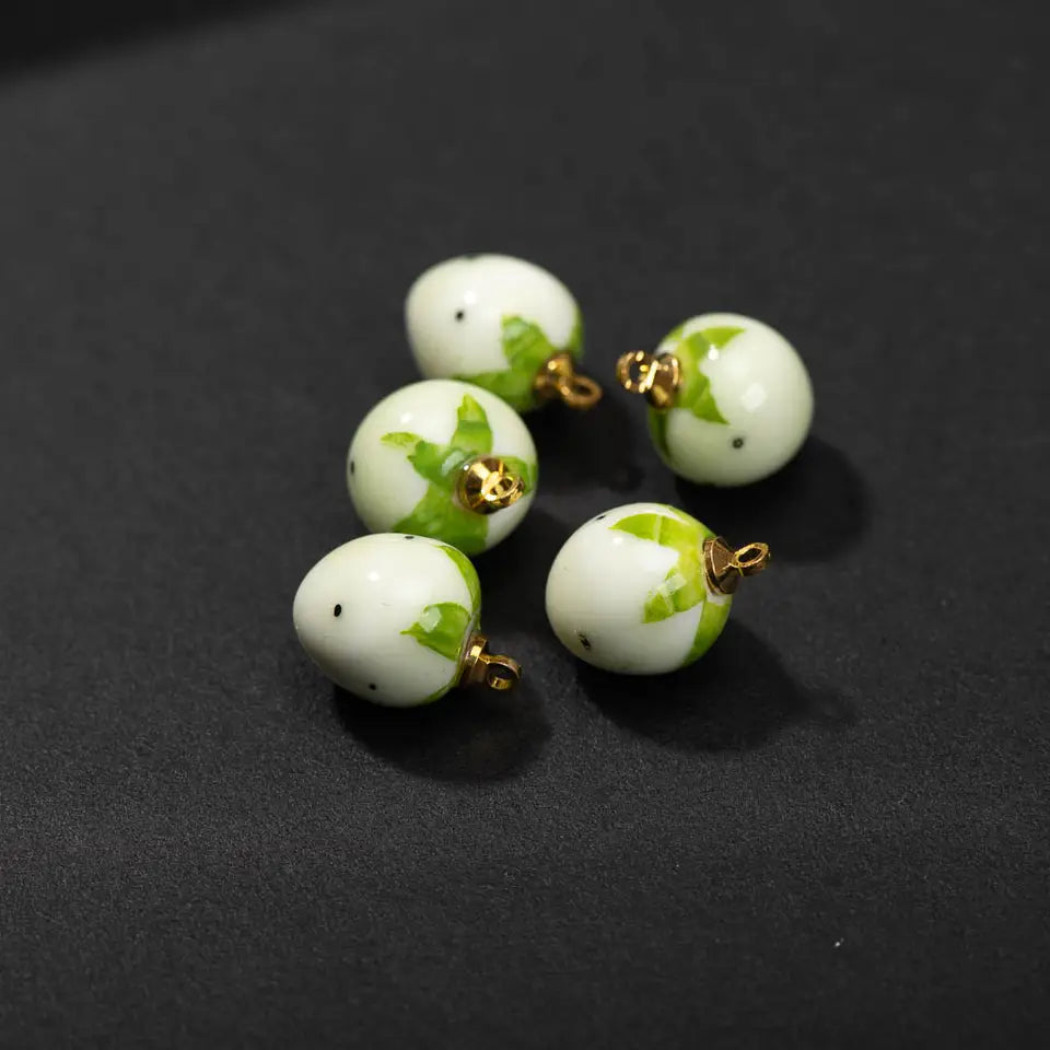 Strawberry Ceramic Beads - Retro Jewelry Pendant