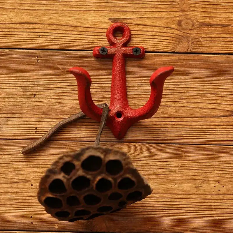 Anchor Wall Hook Rack - Rustic Cast Iron for Entryway | sitezone test 02