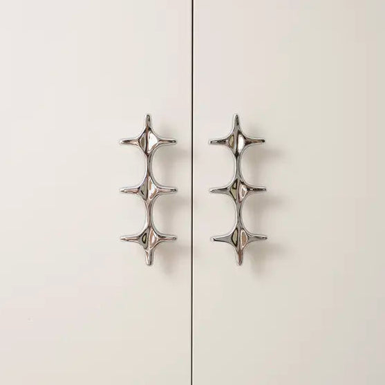 Chrome Cabinet Handle – Modern Cross Design for Drawers