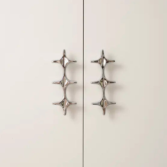 Chrome Cabinet Handle – Modern Cross Design for Drawers