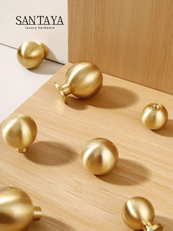 Brass Round Knob - Modern Gold Drawer Pull | sitezone test 02