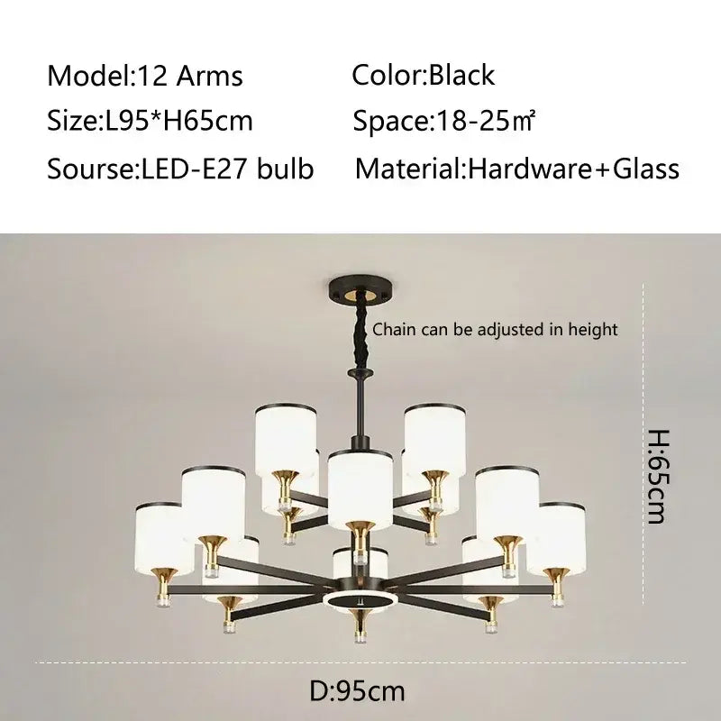 Modern Gold Chandelier - Luxury Lighting for Living Room