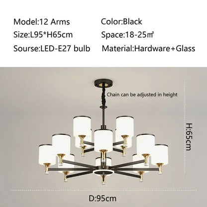 Modern Gold Chandelier - Luxury Lighting for Living Room