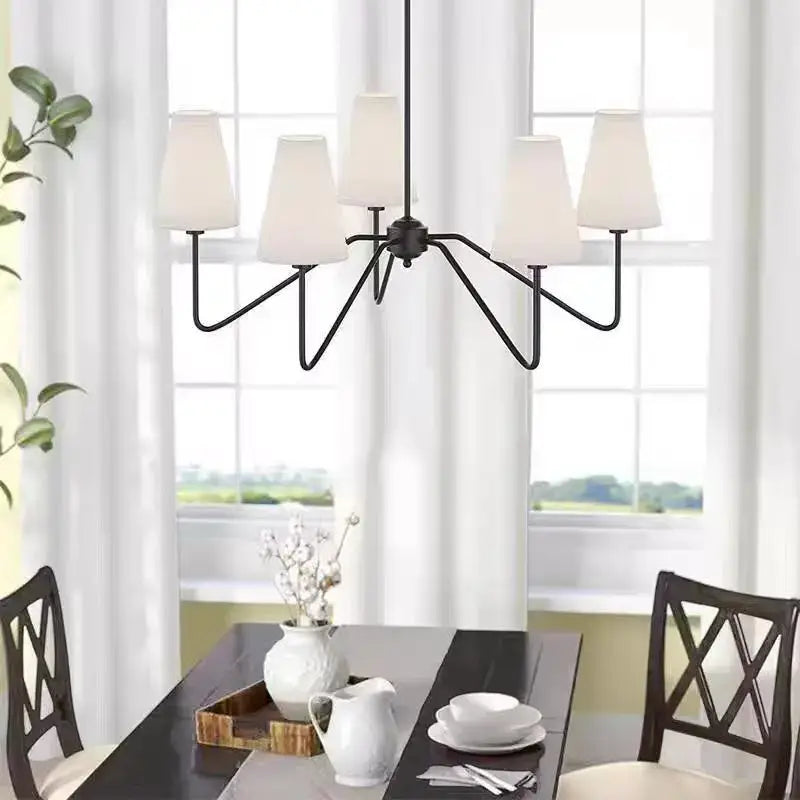Collins Round Chandelier - Fabric Branch Lamp | Sitezone Test 02