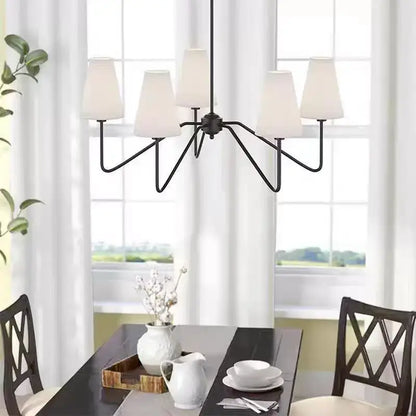 Collins Round Chandelier - Fabric Branch Lamp | Sitezone Test 02