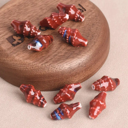 Ocean Conch Beads - Colorful Ceramic for Jewelry Making