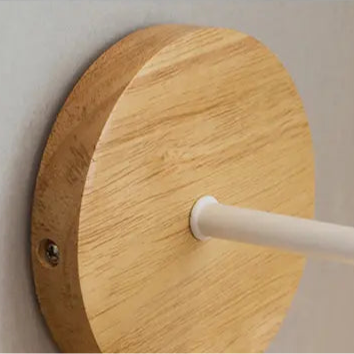 Nordic Wood Wall Sconce - LED & Warm Light for Bedroom