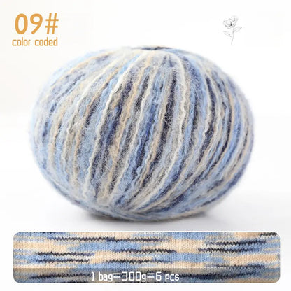 Gradient Mohair Yarn - Colorful Blend for Knitting