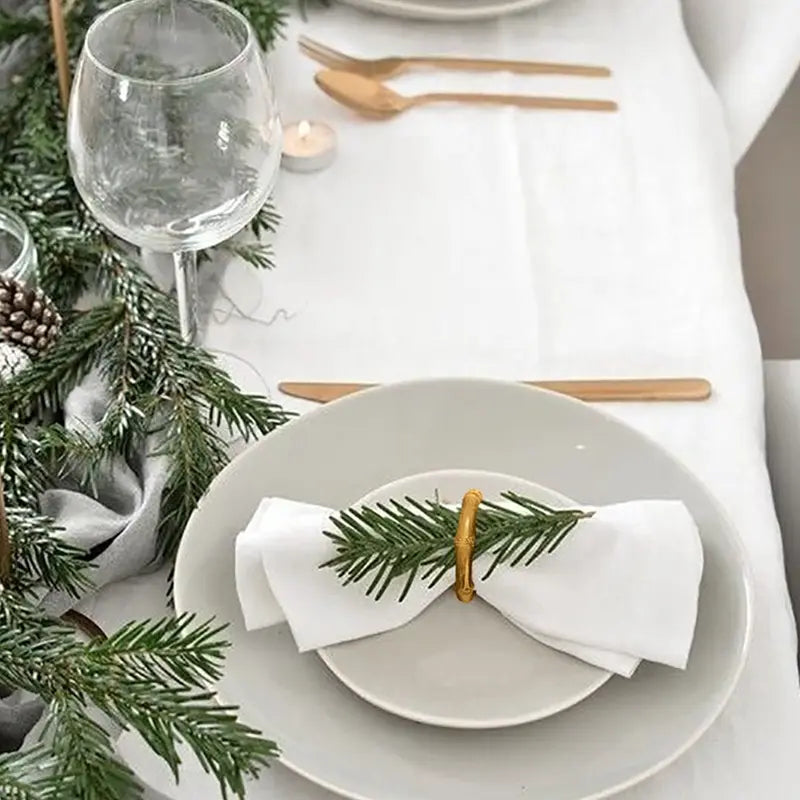 Bamboo Napkin Rings - Rustic Natural Table Decor | sitezone test 02