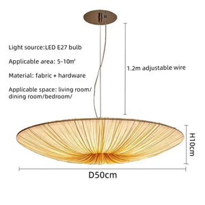Nordic Cloth Pendant Light - Lotus Leaf Design | sitezone test 02