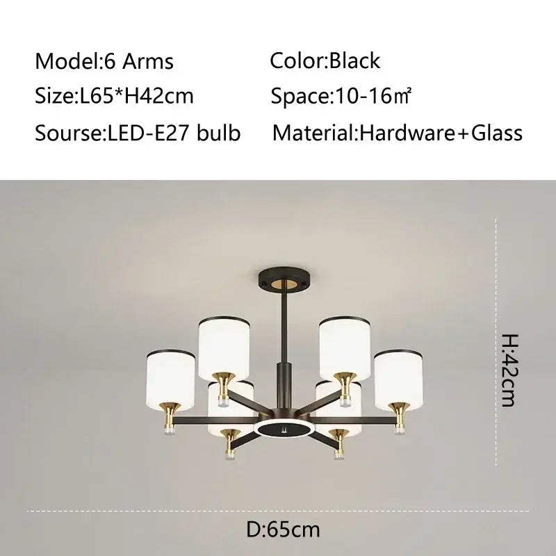 Modern Gold Chandelier - Luxury Lighting for Living Room