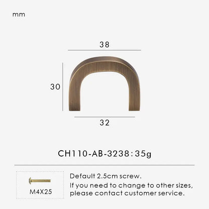 Solid Brass Cabinet Pulls – Modern Bent Design | sitezone test 02