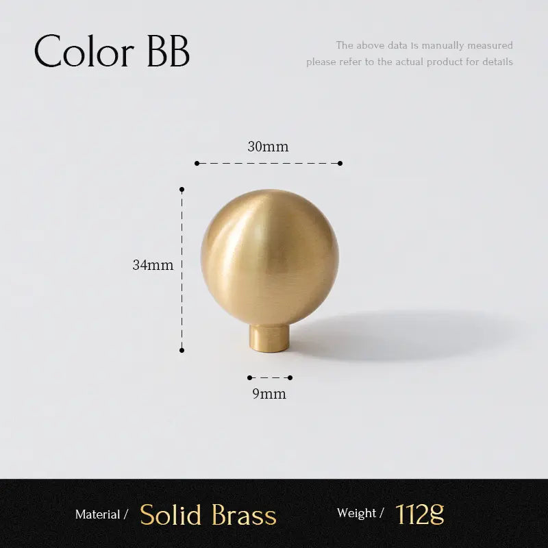 Brass Round Knob - Modern Gold Drawer Pull | sitezone test 02