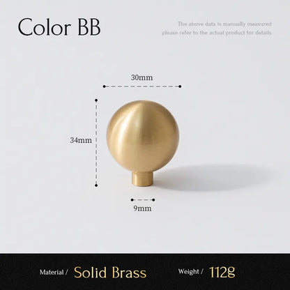 Brass Round Knob - Modern Gold Drawer Pull | sitezone test 02