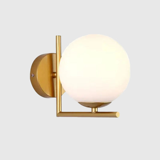 Modern Glass Globe Wall Sconce - Ambient Bedroom Lighting