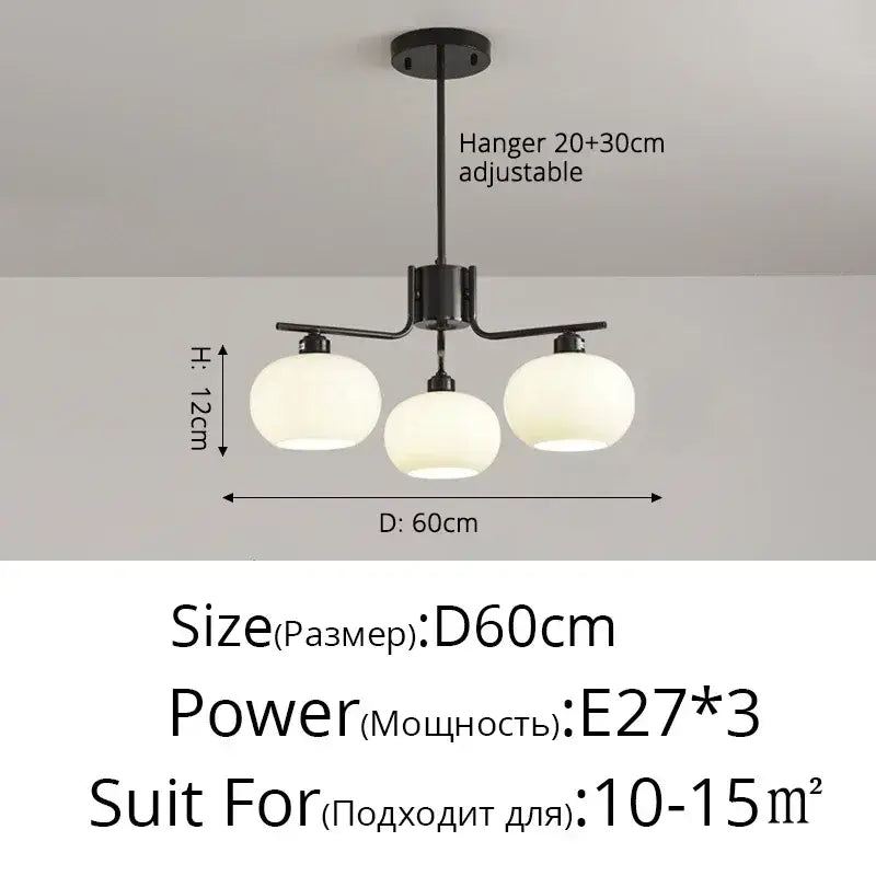 Nordic Glass Pendant Light – Modern LED for Dining & Kitchen