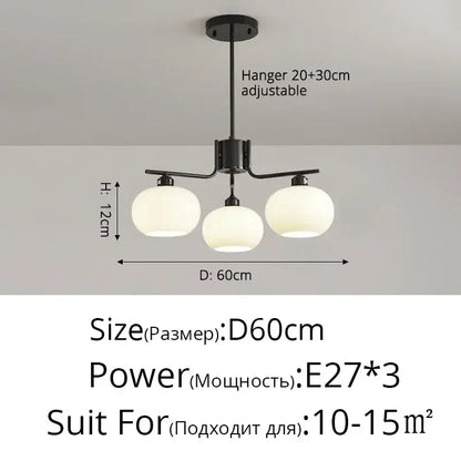 Nordic Glass Pendant Light – Modern LED for Dining & Kitchen