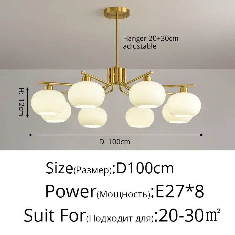 Nordic Glass Pendant Light – Modern LED for Dining & Kitchen