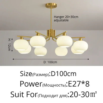 Nordic Glass Pendant Light – Modern LED for Dining & Kitchen