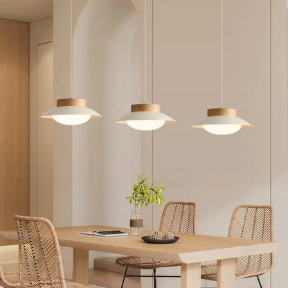 Cream Wind LED Pendant Light - Soft Ambient Lighting
