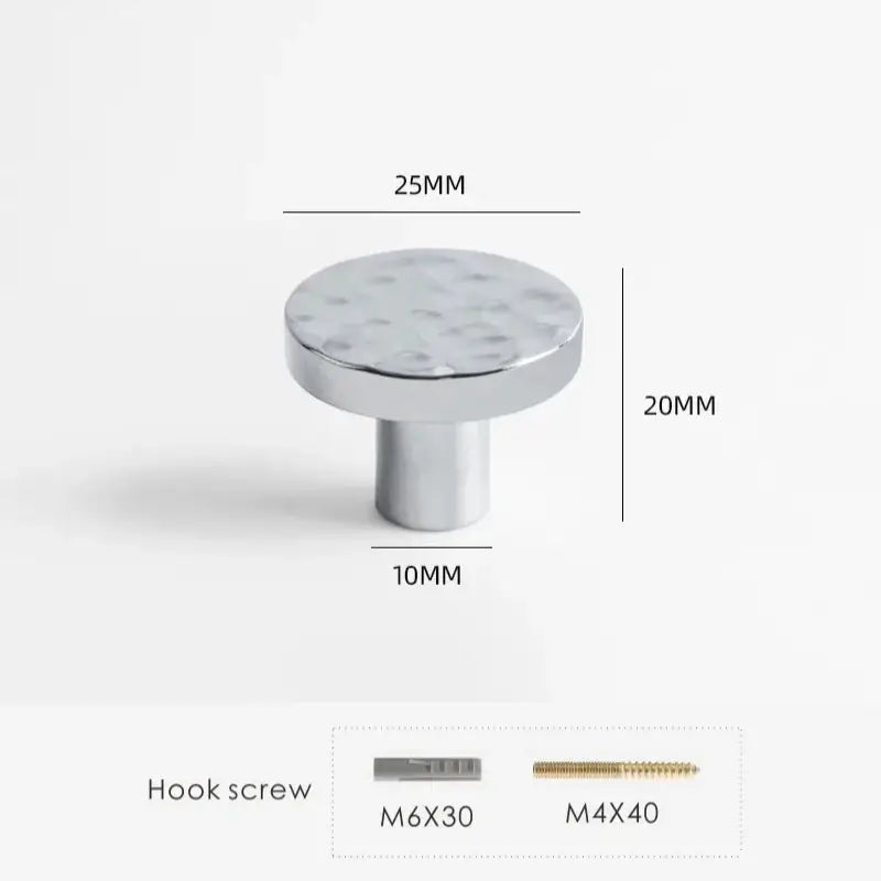 Brass Cabinet Knobs - Hand-Hammered Texture, Modern Design | sitezone test 02