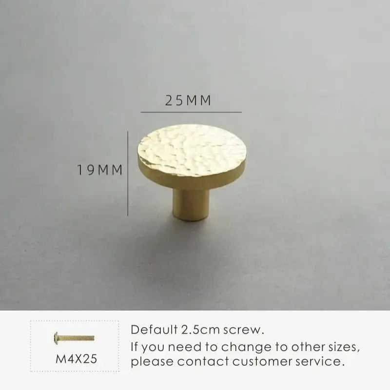 Brass Cabinet Knobs - Hand-Hammered Texture, Modern Design | sitezone test 02