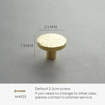 Brass Cabinet Knobs - Hand-Hammered Texture, Modern Design | sitezone test 02