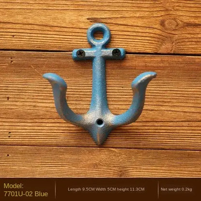 Anchor Wall Hook Rack - Rustic Cast Iron for Entryway | sitezone test 02