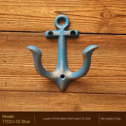 Anchor Wall Hook Rack - Rustic Cast Iron for Entryway | sitezone test 02
