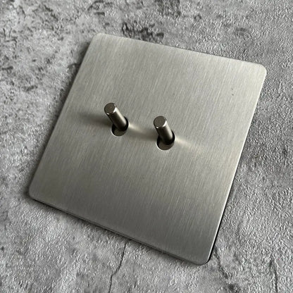 Matte Stainless Steel Wall Switch - USB & EU Outlet | sitezone test 02