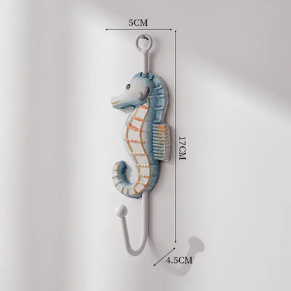 Starfish Wall Hook – Antique Blue, Coastal Charm