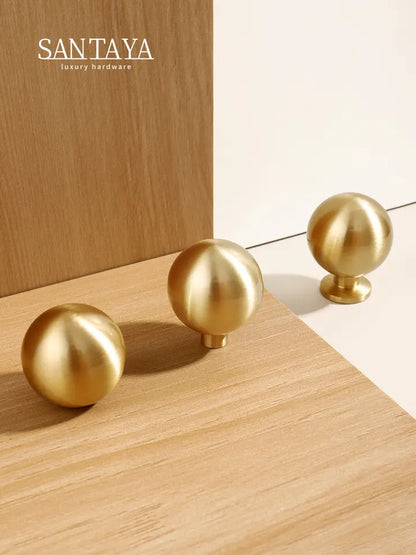 Brass Round Knob - Modern Gold Drawer Pull | sitezone test 02