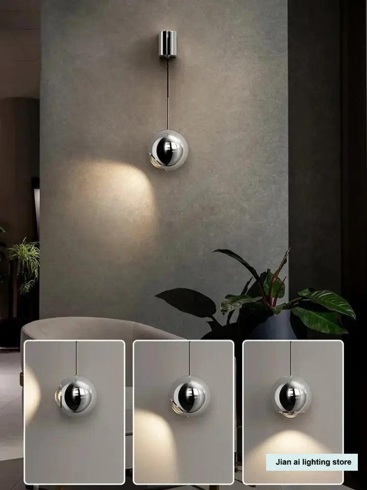 Italian Minimalist Pendant Lamp – Adjustable LED for Bedroom