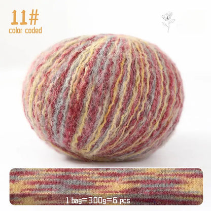 Gradient Mohair Yarn - Colorful Blend for Knitting