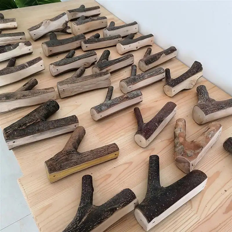 Wooden Branch Coat Hooks - Decorative Wall Organizer | sitezone test 02