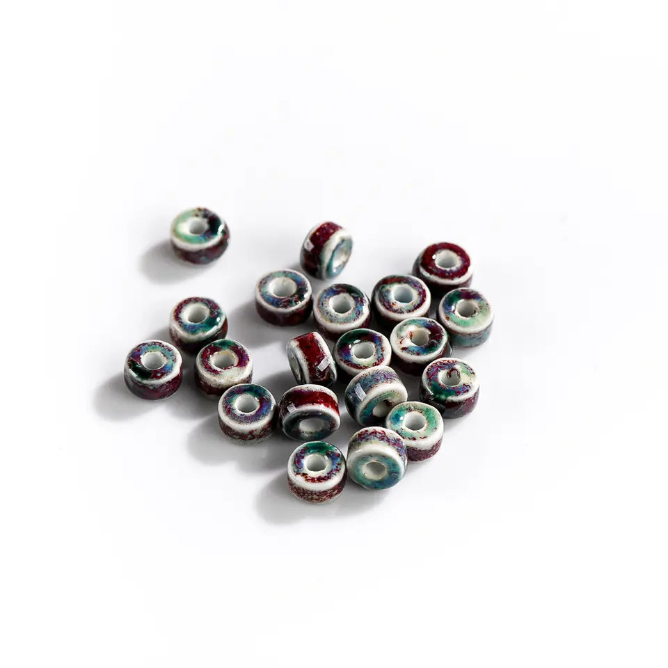 Vintage Ceramic Beads - Ring Shape for Jewelry Making | sitezone test 02