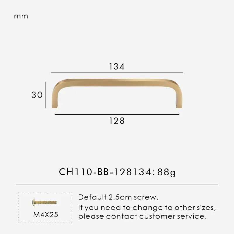 Solid Brass Cabinet Pulls – Modern Bent Design | sitezone test 02