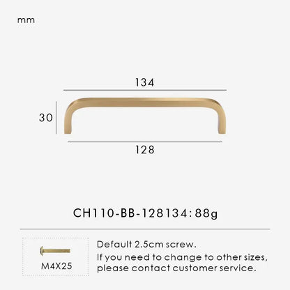 Solid Brass Cabinet Pulls – Modern Bent Design | sitezone test 02