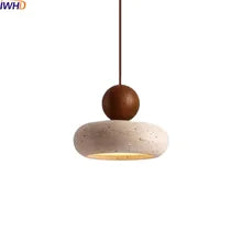 Modern Yellow Travertine Led Pendant Light For Living Room And Bedroom
