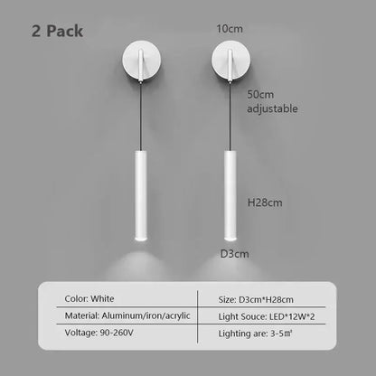 Modern LED Wall Sconce - Adjustable Reading Light