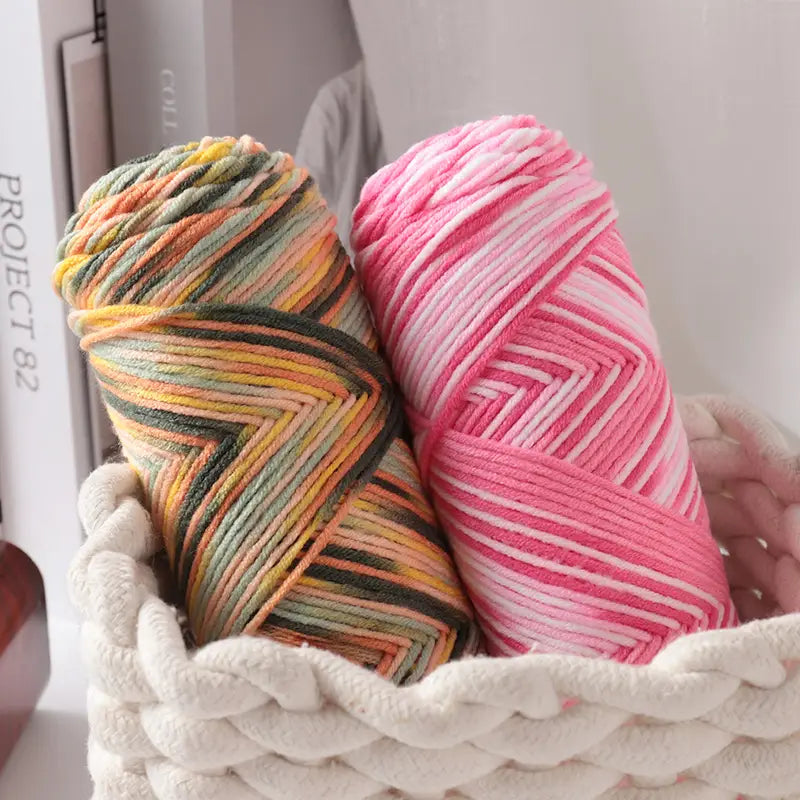 Dyed Milk Cotton Yarn - DIY Knitting & Crochet | sitezone test 02