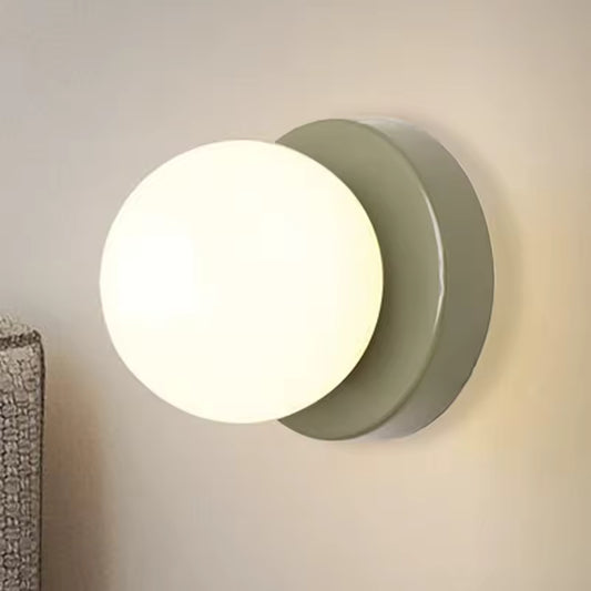 Nordic Glass Wall Sconce - Minimalist Orb Design | sitezone test 02