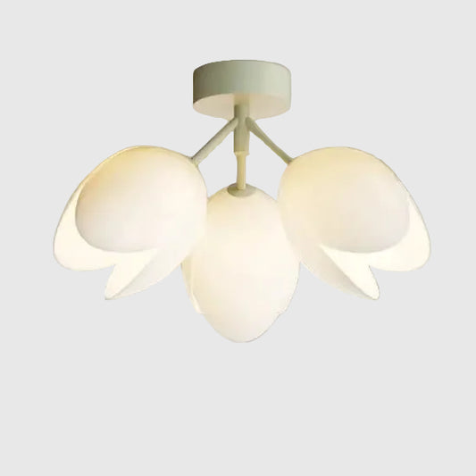 Nordic Warm Glow Ceiling Lamp, G9 Bulb, Pastel Bell Orchid Design.