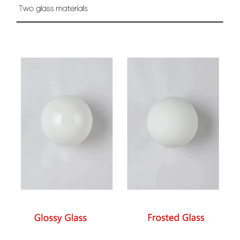 Ball Wall Light for Bedside | Milky White Round