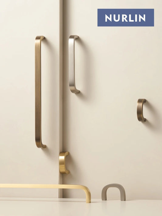 Solid Brass Cabinet Pulls – Modern Bent Design | sitezone test 02