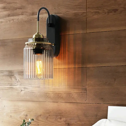 Retro Industrial Wall Sconce - Dimmable LED for Bedroom