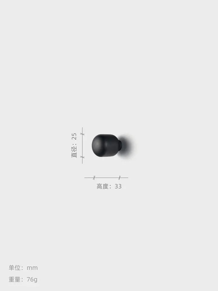 Gray Round Cabinet Knob - Modern Drawer Handle